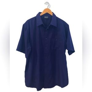 R & R Casual  Deep Royal Blue Button Down Size XL